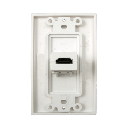 1 HDMI Wall Plate  - White - LowVoltageCables