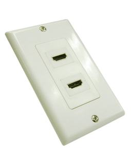 2 HDMI Wall Plate  - White - LowVoltageCables