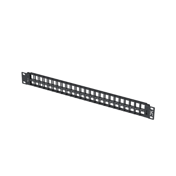 48 Port Blank Rack Mount Panel - 1U - Black - LowVoltageCables