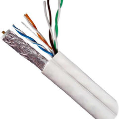 Bundled Cable - x1 RG6U (CCS) Quad Shield x1 CAT5E UTP Solid - PVC Jacket - 500ft. White - LowVoltageCables