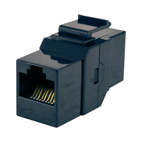 Cat5E Keystone Coupler - Black - LowVoltageCables
