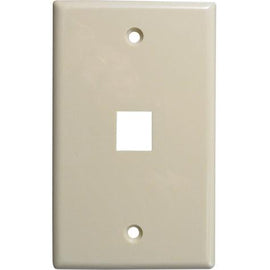 1 Port Wall Plate - Ivory - LowVoltageCables