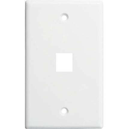1 Port Wall Plate - White - LowVoltageCables