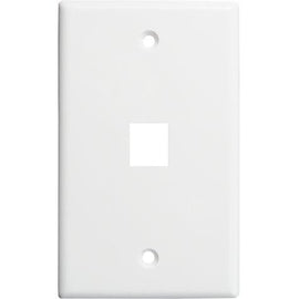 1 Port Wall Plate - White - LowVoltageCables
