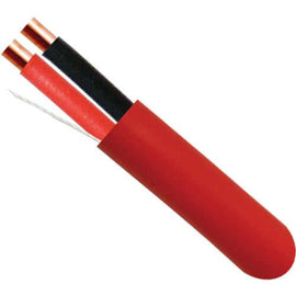 Fire Alarm Cable - 14/2 Unshielded, Solid, FPLP (Plenum) Red - 500ft. - Low Voltage Cables