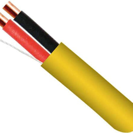Fire Alarm Cable - 14/2 Unshielded, Solid, FPLP (Plenum) Yellow - 500ft. - Low Voltage Cables