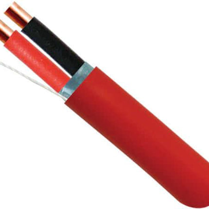 Fire Alarm Cable - 14/2 Shielded, Solid, FPLP (Plenum) Red - 500ft. - Low Voltage Cables