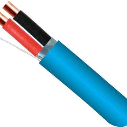 Fire Alarm Cable - 14/2 Shielded, Solid, FPLR (Riser) Blue - 500ft. - Low Voltage Cables