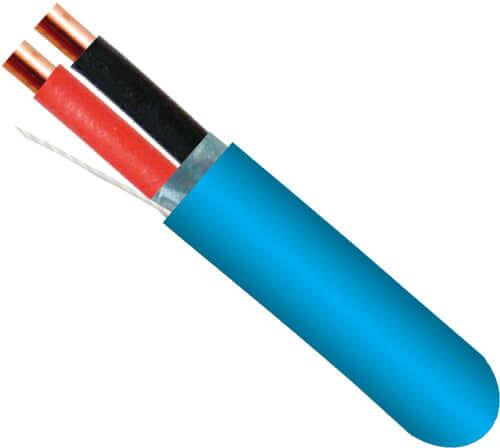 Fire Alarm Cable - 14/2 Shielded, Solid, FPLR (Riser) Blue - 500ft. - Low Voltage Cables