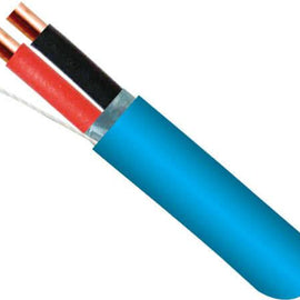 Fire Alarm Cable - 16/2 Shielded, Solid, FPLP (Plenum) - 500ft. Blue - Low Voltage Cables