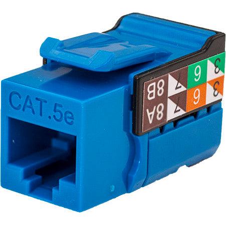 cat5e data grade keystone jack v-max series - blue
