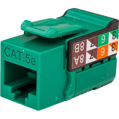 CAT5E Data Grade Keystone Jack V-Max Series - Green - LowVoltageCables