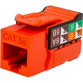 CAT5E Data Grade Keystone Jack V-Max Series - Orange - LowVoltageCables