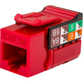 CAT5E Data Grade Keystone Jack V-Max Series - Red - LowVoltageCables