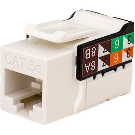 CAT5E Data Grade Keystone Jack V-Max Series - White - LowVoltageCables