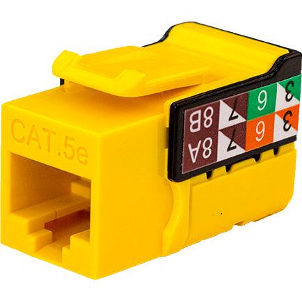 CAT5E Data Grade Keystone Jack V-Max Series - Yellow - LowVoltageCables