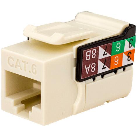 CAT6 Data Grade Keystone Jack V-Max Series - Almond - LowVoltageCables