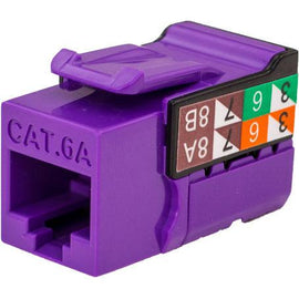 CAT6A Data Grade Keystone Jack V-Max Series - Purple - LowVoltageCables