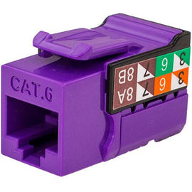CAT6 Data Grade Keystone Jack V-Max Series - Purple - LowVoltageCables