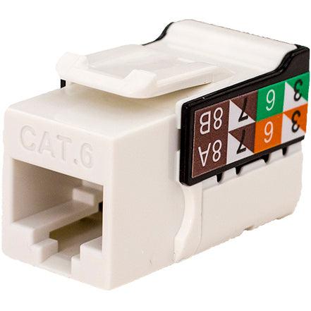 CAT6 Data Grade Keystone Jack V-Max Series - White - LowVoltageCables
