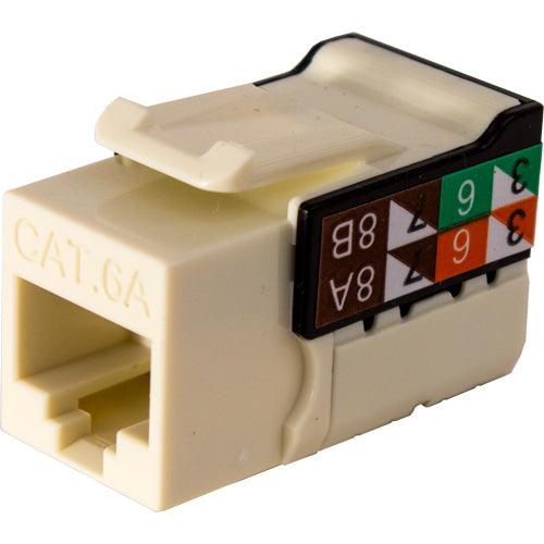 CAT6A Data Grade Keystone Jack V-Max Series - Almond - LowVoltageCables