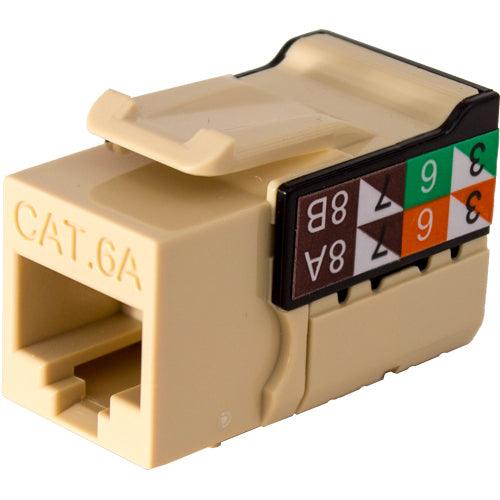 CAT6A Data Grade Keystone Jack V-Max Series - Ivory - LowVoltageCables