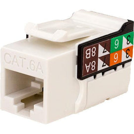 CAT6A Data Grade Keystone Jack V-Max Series - White - LowVoltageCables