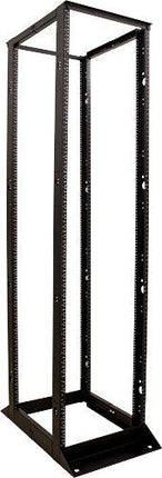 4 Post Aluminum Open Rack - 45U - Black - LowVoltageCables