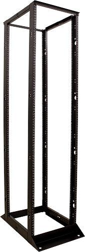 4 Post Aluminum Open Rack - 45U - Black - LowVoltageCables