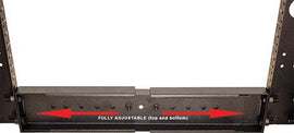4 Post Aluminum Open Rack - 45U - Black - LowVoltageCables
