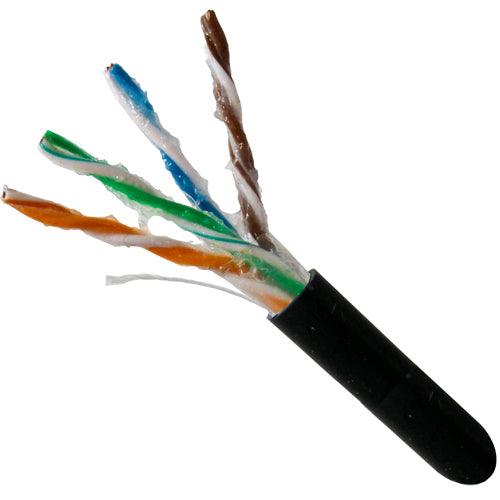 CAT5E Gel-Filled Direct Burial Bulk Cable - 1000ft - Black - LowVoltageCables