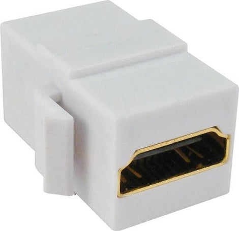 HDMI Keystone Jack Coupler - White - LowVoltageCables
