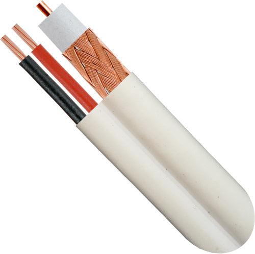 RG59 Siamese 95% Bare Copper Braid 1000ft – White - LowVoltageCables