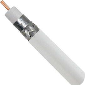 RG6 Standard Shield Coaxial - 1000ft White - LowVoltageCables